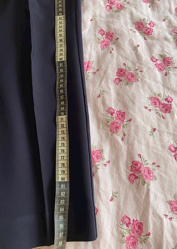 Lacivert Kadın Midi Kumaş Pantolon - Görsel 4