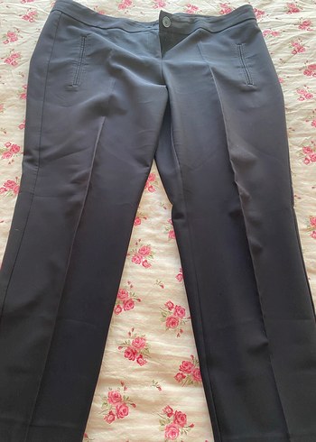 Lacivert Kadın Midi Kumaş Pantolon - Görsel 6