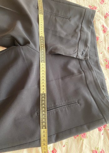 Lacivert Kadın Midi Kumaş Pantolon - Görsel 3