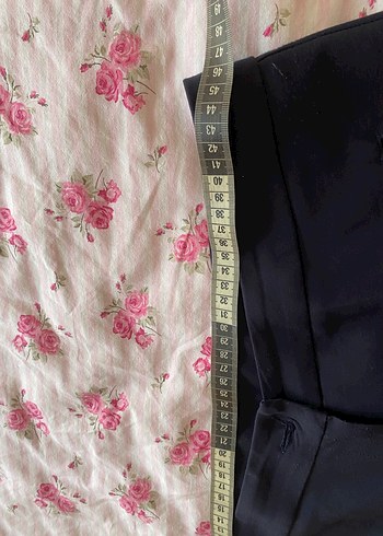 Lacivert Kadın Midi Kumaş Pantolon - Görsel 5