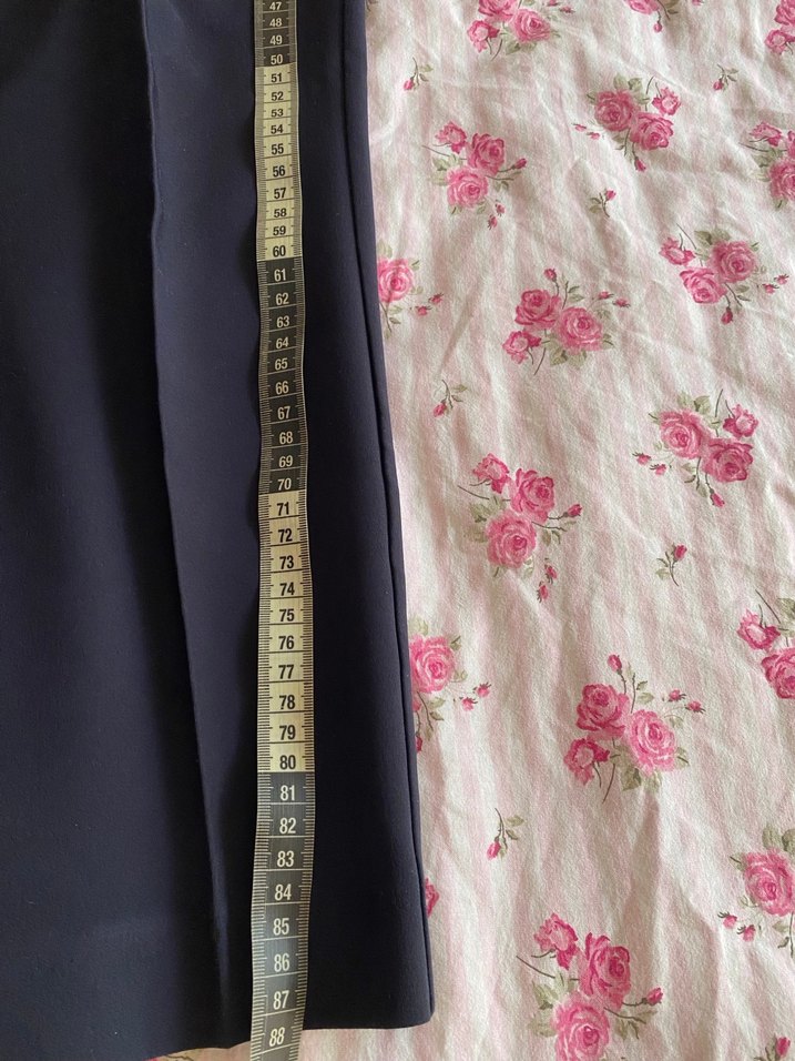 Lacivert Kadın Midi Kumaş Pantolon - Görsel 4