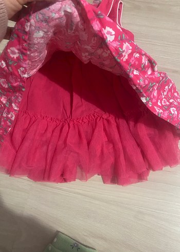 2 li Çiçek Desenli Uzun Kollu Kız Elbisesi - Görsel 3