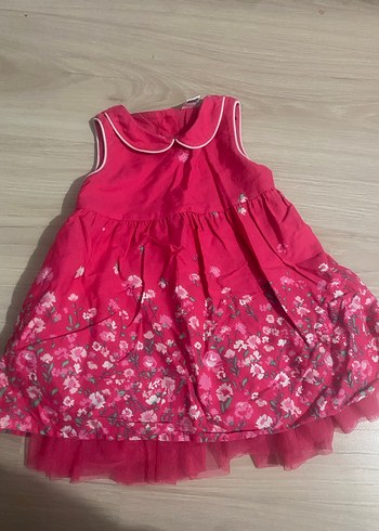 2 li Çiçek Desenli Uzun Kollu Kız Elbisesi - Görsel 2