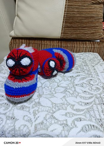 Renkli Örgü Bebek Patik - Görsel 2