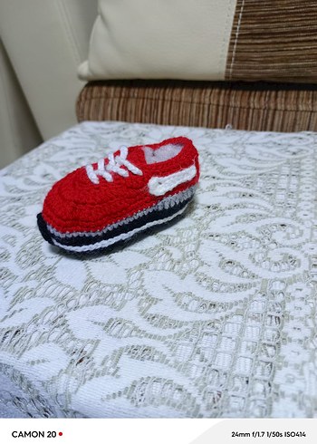 Renkli Örgü Bebek Patik - Görsel 5