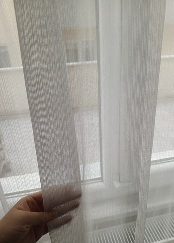 Modern Beyaz Tül Perde 4 metre - Görsel 3