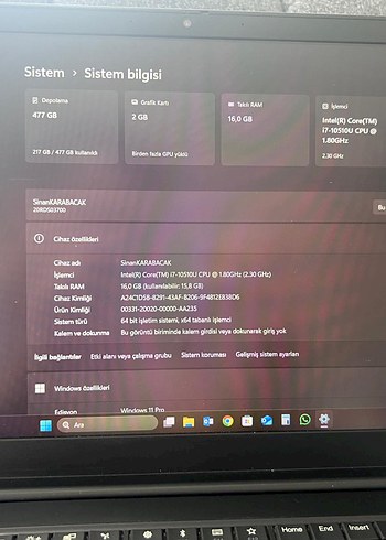 Beden Renk Lenovo ThinkPad Siyah Dizüstü Bilgisayar