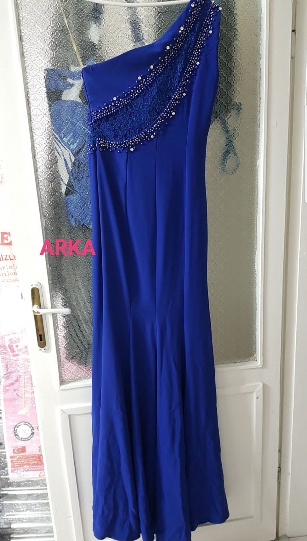 Kadın Lacivert Uzun Abiye Elbise - Görsel 4