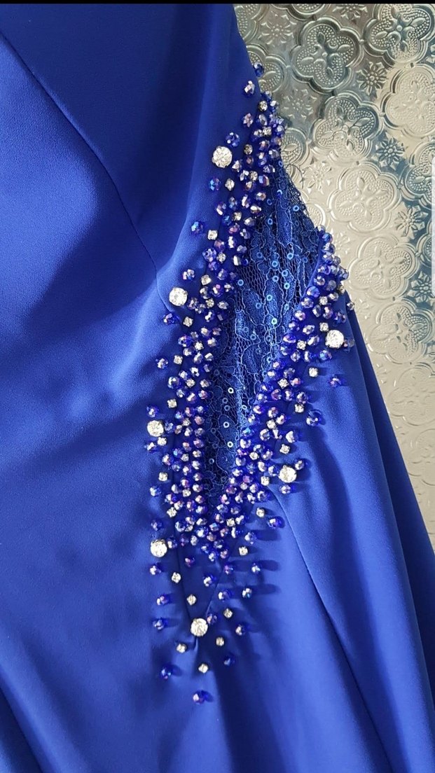 Kadın Lacivert Uzun Abiye Elbise - Görsel 3