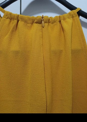 Kadın Sarı V Yaka Piliseli Bluz - Görsel 5