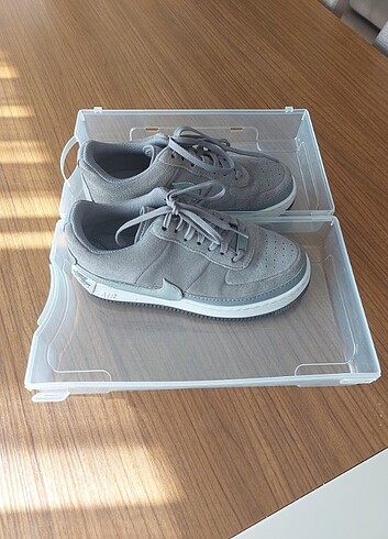Nike air force 1 gri suet spor ayakkabi