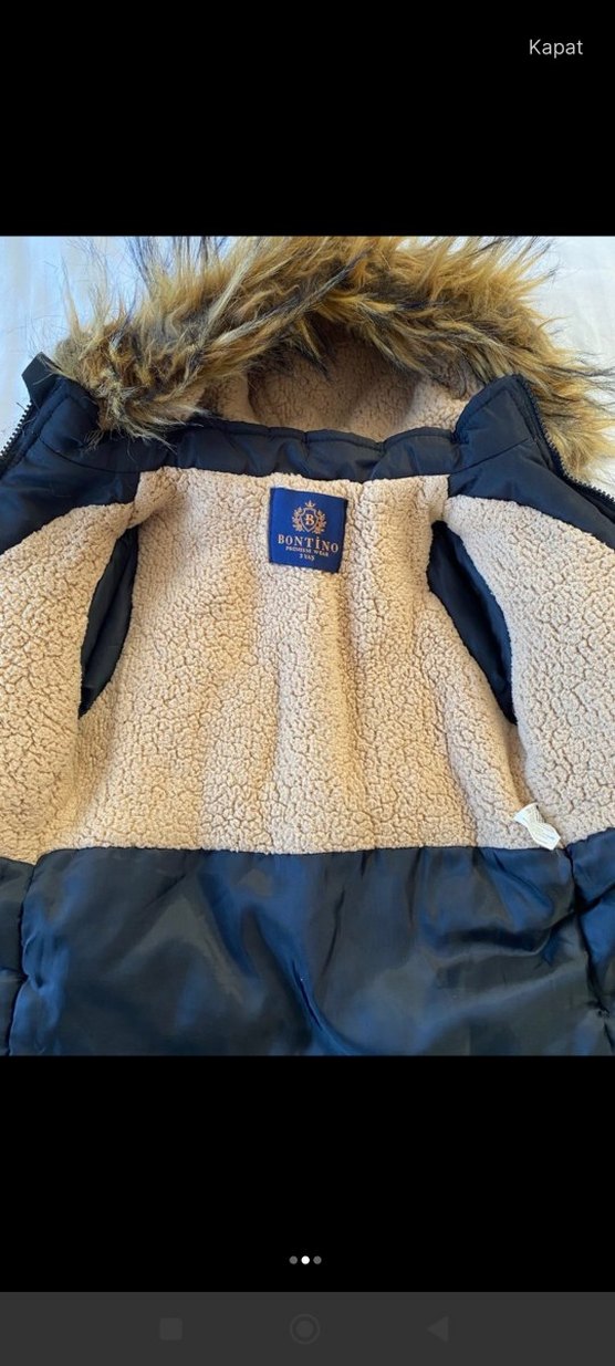 Kürklü Kapüşonlu Erkek Çocuk Mont - Görsel 2