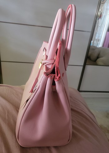 Beden Hermes 35 Pembe suni Deri A kalite aksesuar Kadın Çanta