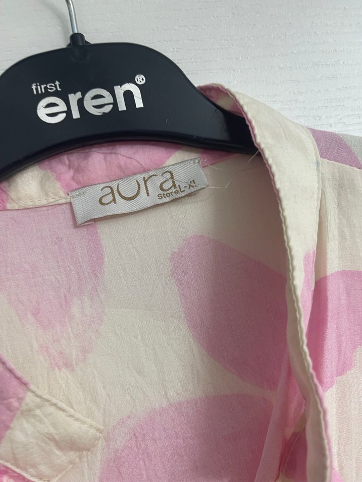 Pembe Bohem Uzun Keten Elbise - Görsel 2