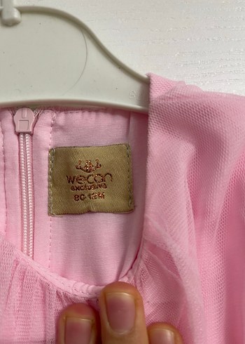 Pembe Kız Çocuk Fırfırlı Elbise - Görsel 2