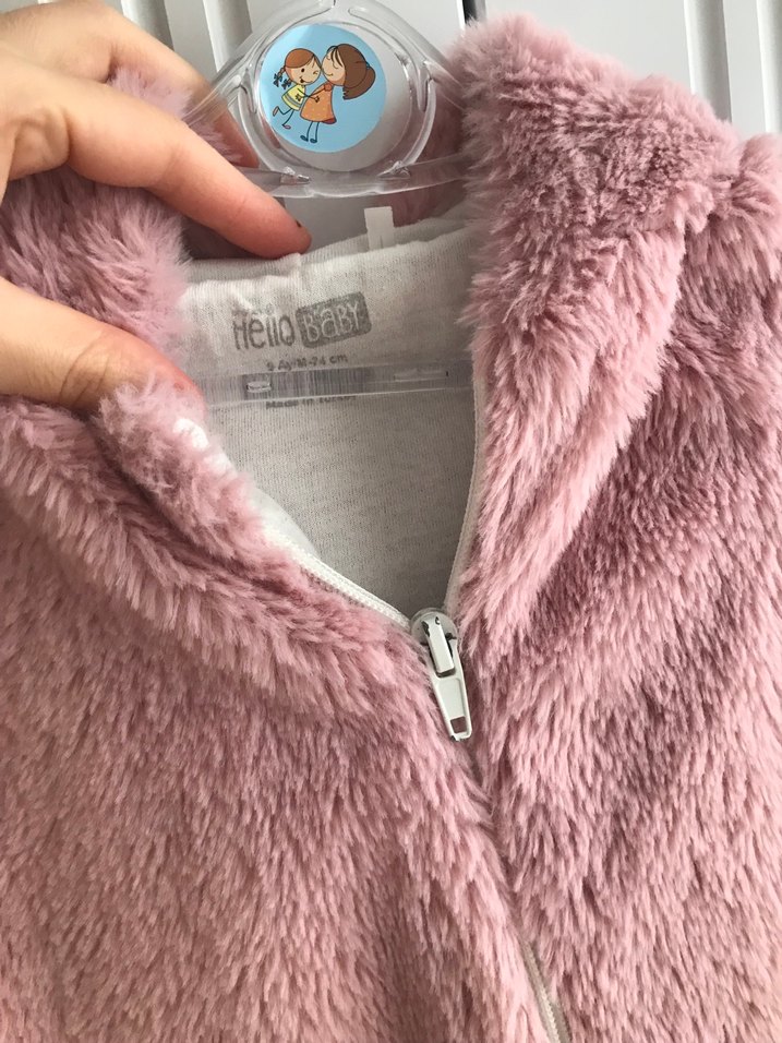 Kürklü Pembe Bebek Kız Tulumu - Görsel 3