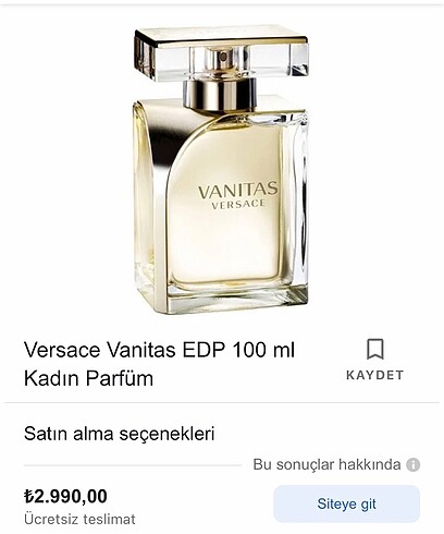 Versace vanitas orjinal