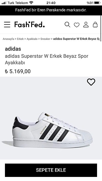 Adidas Adidas superstar orjinal mağaza ürünü