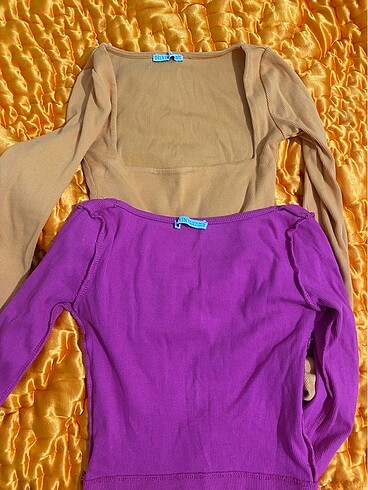 s Beden DİLVİN - pembe & turuncu set bluz