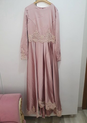 Pembe Nakışlı Pastel Perde - Görsel 5