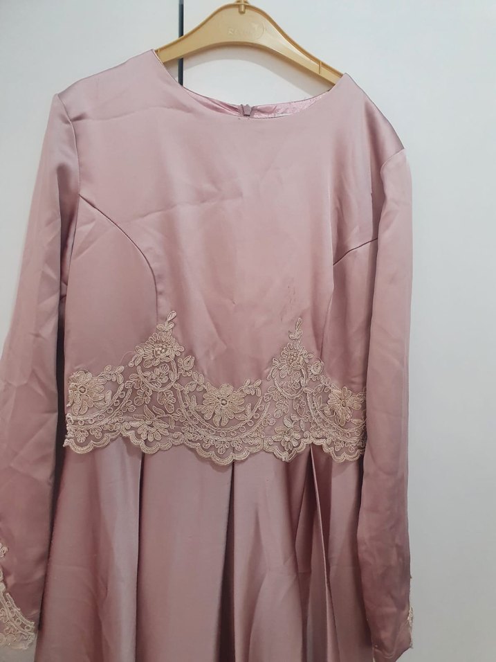 Pembe Nakışlı Pastel Perde - Görsel 4