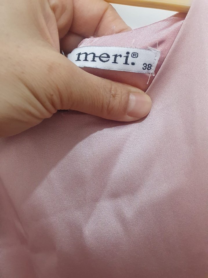 Pembe Nakışlı Pastel Perde - Görsel 3