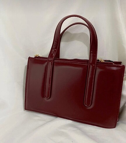 Mango Bordo 3 gözlü çanta