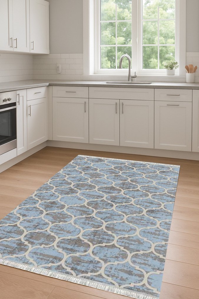 Kaymaz yıkanabilir dot taban halı&yolluk - Görsel 2