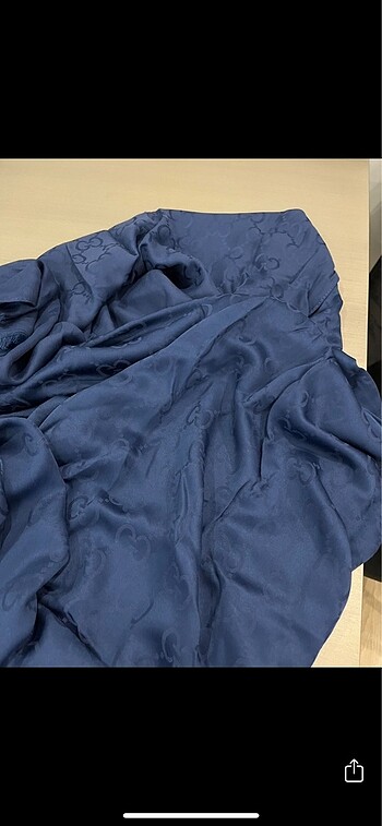 Gucci Gucci model Lacivert kaşmir şal