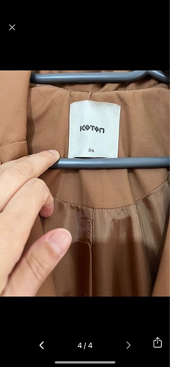 36 Beden Kahve trençkot