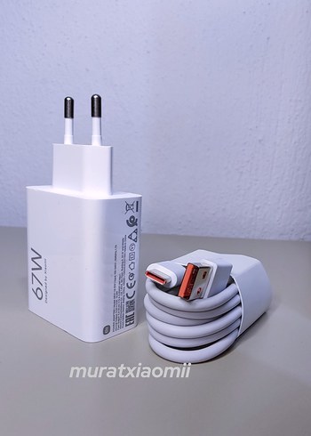 Xiaomi 67 watt şarj cihazı seti