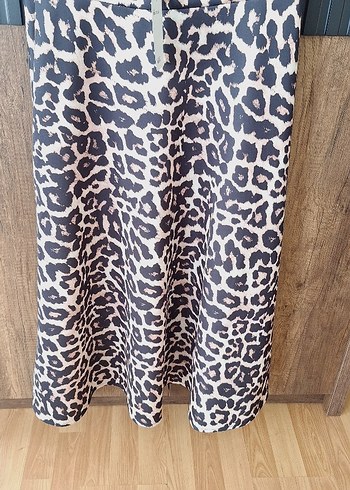 Leopar Desenli Uzun Kadın Etek