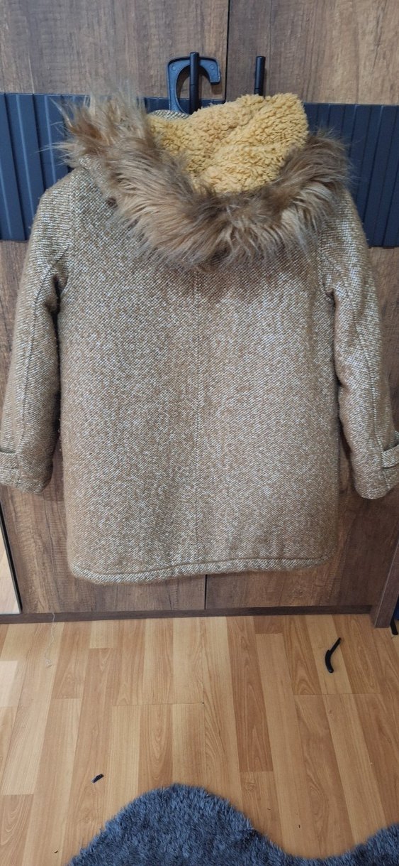 Kürklü Erkek Çocuk Kahverengi Palto - Görsel 2