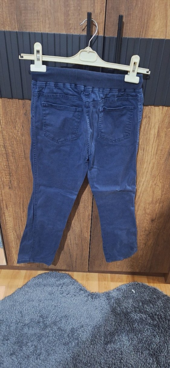 Erkek Çocuk Koyu Mavi Denim Pantolon - Görsel 2