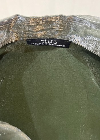 Yeşil  Parlak Kadın Gömlek - Görsel 4