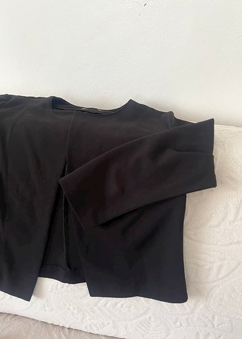 Kadın Siyah ges  Kollu  ceket - Görsel 3