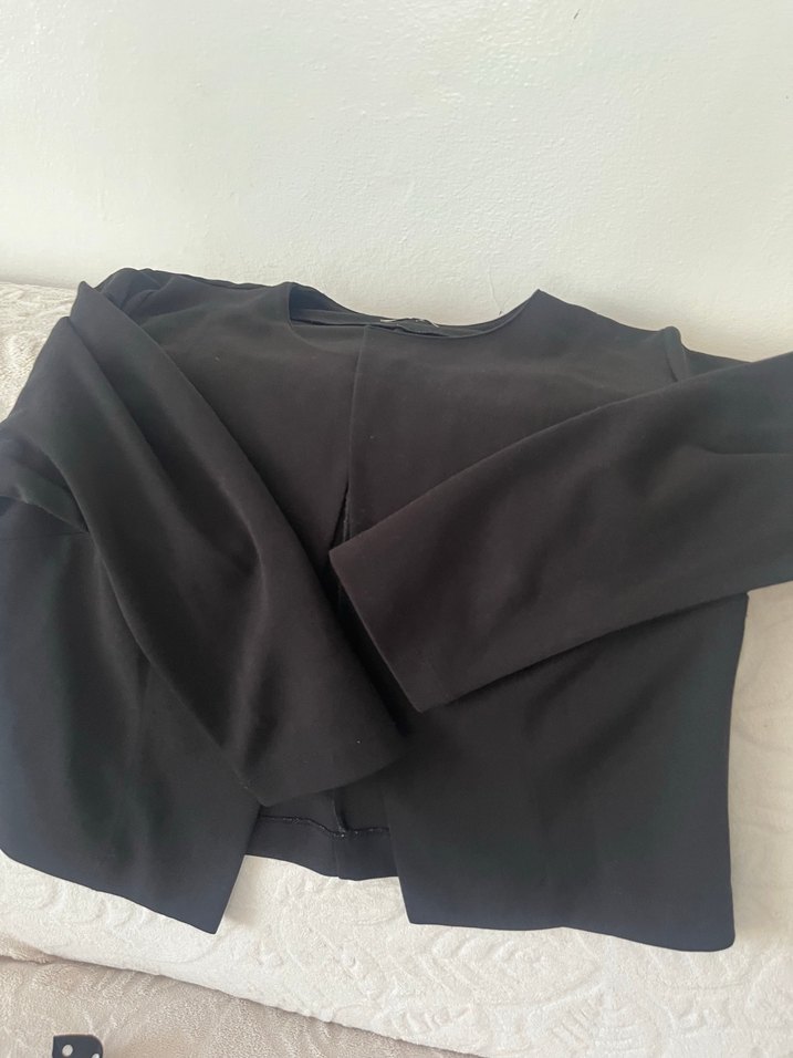 Kadın Siyah ges  Kollu  ceket - Görsel 4