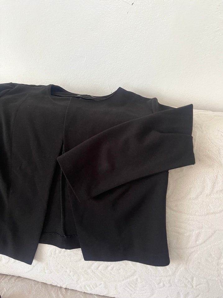 Kadın Siyah ges  Kollu  ceket - Görsel 3