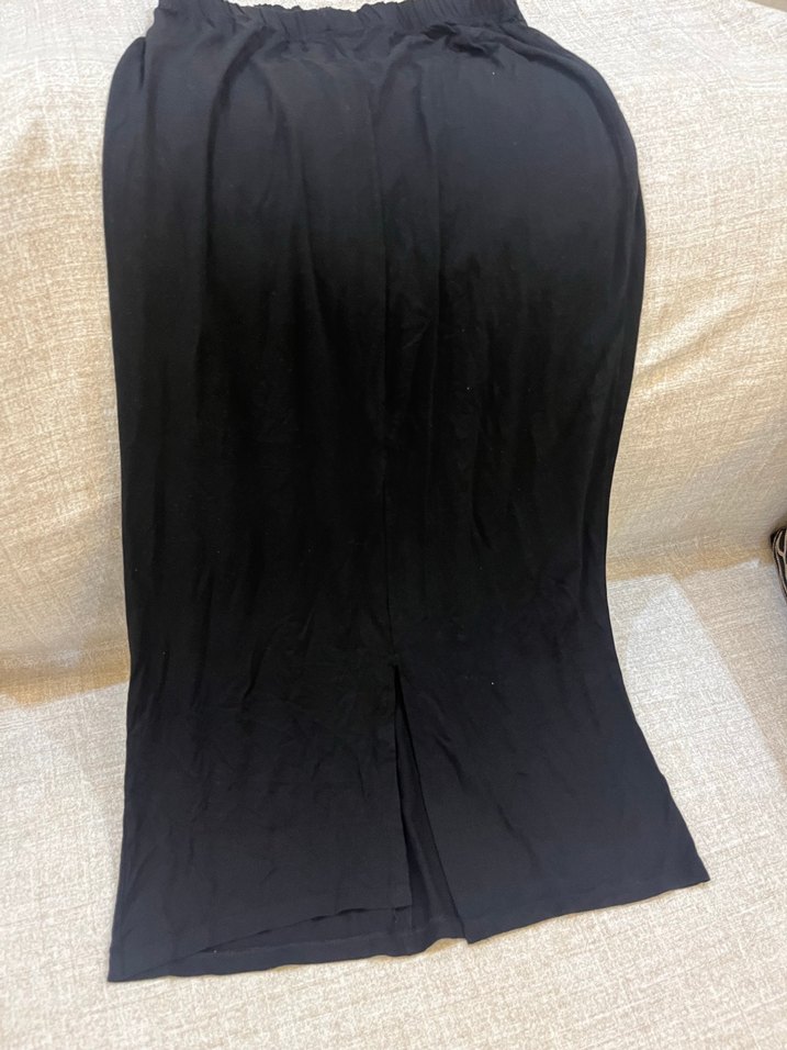 Drapeli Siyah Midi  Etek - Görsel 5