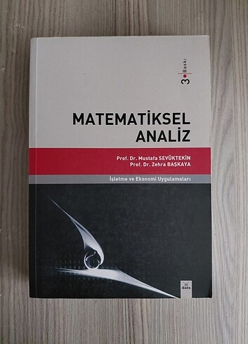 Mustafa Sevüktekin Zehra Başkaya Matematiksel Analiz