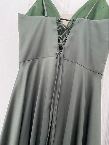 Saten abiye elbise - Görsel 3