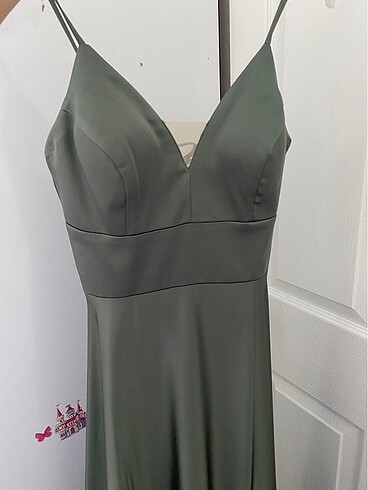Saten abiye elbise - Görsel 4