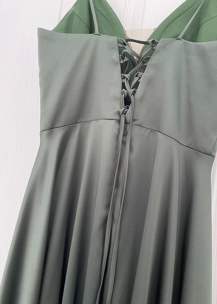 Saten abiye elbise - Görsel 3