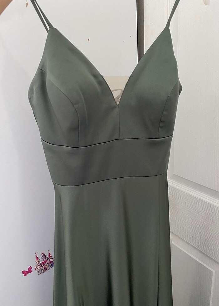 Saten abiye elbise - Görsel 4