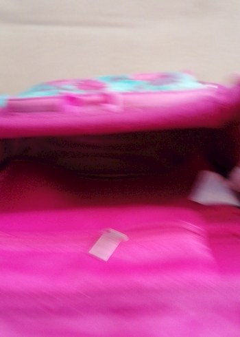 Pembe ve renkli desenli çocuk okul çantası - Görsel 11