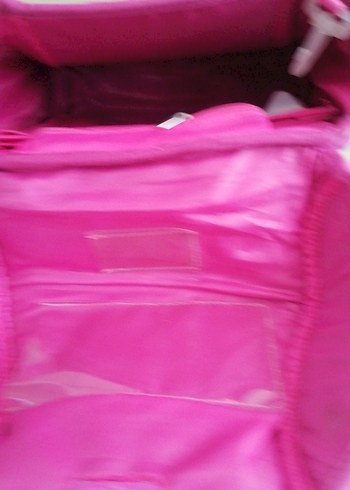 Pembe ve renkli desenli çocuk okul çantası - Görsel 12