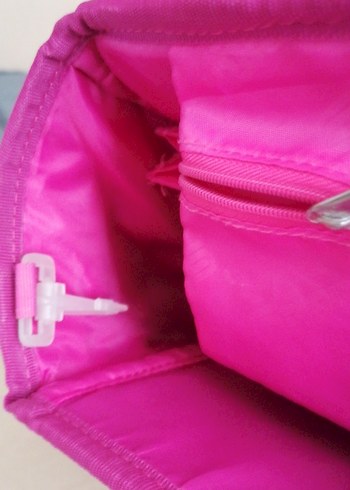 Pembe ve renkli desenli çocuk okul çantası - Görsel 14