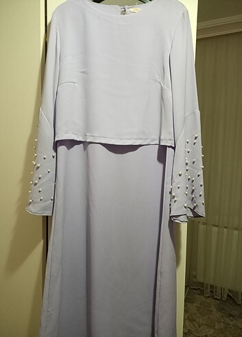 Krep kumaş incili tunik