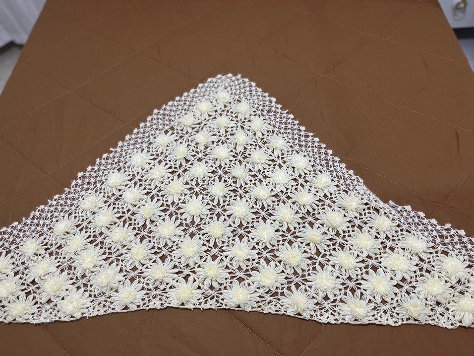 Dantel Detaylı Bohem Kadın Triko Şal - Görsel 3