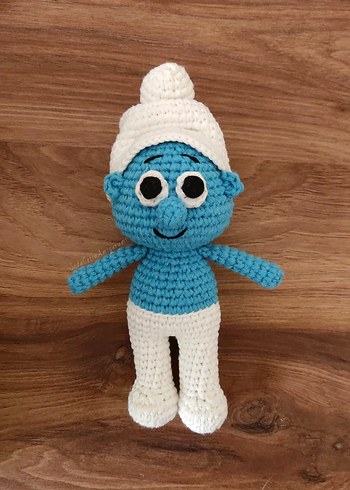 10 Adet Şirinler Örgü Oyuncak Amigurumi - Görsel 3
